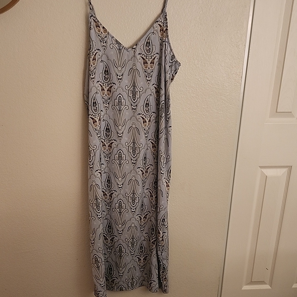 Elegant Paisley Slip Dress